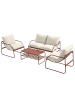 home24 Loungegruppe Pony 4-teilig in Terracotta