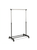 relaxdays Kleiderständer in Silber/ Schwarz - (B)80 x (H)90–158 x (T)42 cm