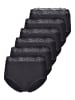 Nina von C. 6er Pack Damen Taillenslip in schwarz