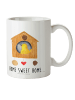 Mr. & Mrs. Panda Kindertasse Vogelhaus Home mit Spruch in Weiß