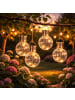 MARELIDA 4er Set LED Solar Glühbirne GLOW H: 11cm in transparent