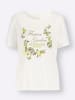 Sieh an! Kurzarm-Shirt in ecru-lindgrün