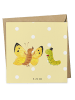 Mr. & Mrs. Panda Deluxe Karte Raupe Schmetterling ohne Spruch in Gelb Pastell