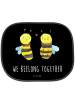 Mr. & Mrs. Panda Sonnenblende Auto Biene Verliebt mit Spruch in Schwarz