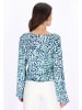 faina Women Sweater in light blue navy jelly mint