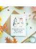 Mr. & Mrs. Panda Grußkarte Hochzeit Pinguin mit Spruch in Weiß