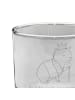 Mr. & Mrs. Panda Whiskey Glas Capybara König mit Spruch in Transparent