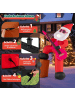 COSTWAY Aufblasbarer Weihnachtsmann mit Gitarre & Musik in Bunt