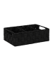 relaxdays Aufbewahrungskorb in Schwarz - (B)32x (H)10 x (T)21 cm