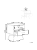 Beliani Nachttisch LUBOCK in Heller Holzfarbton/Schwarz - (W) 50 x (H) 55 x (L) 40 cm