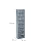 relaxdays Kleiderschrank-Hängeregal in Grau - (B)36 x (H)140 x (T)20 cm