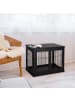 Pawhut Hundekäfig Schwarz L58,5 x B81 x H66 cm