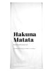 Juniqe Handtuch "Hakuna Matata" in Schwarz & Weiß