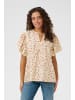 CULTURE Kurzarm-Bluse CUpuglia Relaxed fit in Offwhite/Rosa Flower