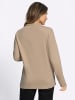 Sieh an! Sweatshirt in beige-schwarz-bedruckt
