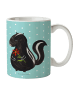 Mr. & Mrs. Panda Kindertasse Stinktier Blume ohne Spruch in Türkis Pastell
