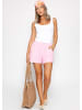 SASSYCLASSY Top mit Ziernaht in Weiß