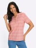 Sieh an! Kurzarmshirt in flamingo-ecru-bedruckt