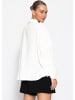 SASSYCLASSY Musselin Bluse mit Lochstickerei in Offwhite