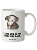 Mr. & Mrs. Panda Becher Hund Entspannen mit Spruch in Weiß