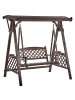 Beliani Gartenschaukel SENARICA in Braun/Gold - (W) 170 x (H) 177 x (L) 118 cm