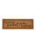 relaxdays Fußmatte "home sweet home" in Natur/ Schwarz - 75 x 25 cm