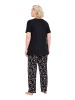 Ulla Popken Pyjama in schwarz