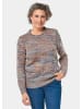 GOLDNER Kurzgröße:  Pullover Pullover in bordeaux / gemustert