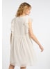 DreiMaster Vintage Damen Midikleid Mit Rüschen in WOLLWEISS