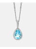 Diamant L'éternel Halskette aus 375 Weißgold mit Diamant mit Topas