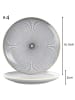 Intirilife 4x Porzellan Teller in 4x Muster Endlos 15.3cm
