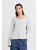 b. young BYOMEA V-NECK JUMPER - A-Linie in Light Grey Melange