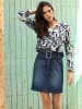 Heine Druckbluse in champagner-marine-bedruckt