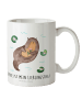 Mr. & Mrs. Panda Plastikbecher Otter Seerose mit Spruch in Weiß