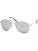 styleBREAKER Piloten Sonnenbrille in Silber / Silber