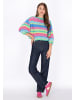 myMo Women Sweater in blue multicolor