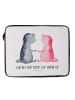 Mr. & Mrs. Panda Notebook Tasche Axolotl Liebe mit Spruch in Weiß