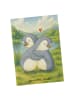 Mr. & Mrs. Panda Postkarte Pinguine Kuscheln Design ohne Spruch in Weiß