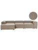 Beliani 3-tlg Ecksofa ARDAL in Braun/Schwarz rechtsseitig