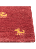 Beliani Kurzflor YARALI in Rot/Gelb - (W) 80 x (L) 150 cm