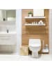 relaxdays Toilettenbürste in Weiß/ Grau