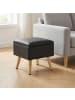 relaxdays Sitzhocker in Schwarz - (B)40x (H)40 x (T)40 cm