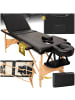 tectake Faltbarer Massagetisch mit 3 Zonen, 5 cm Polster, Holzgestell