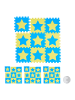 relaxdays 36x Puzzlematte in Blau/ Gelb