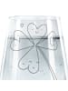 Mr. & Mrs. Panda Glas Blume Kleeblatt ohne Spruch in Transparent