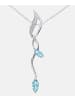 Diamant L'éternel Halskette mit Anhänger aus 375 Weißgold mit Diamant mit Topas