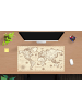 cover-your-desk.de  Schreibtischunterlage "Weltkarte retro" in Beige (L)70 x (B)40
