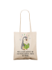 Mr. & Mrs. Panda Tote Bag Pinguin Legasthenie mit Spruch in Creme