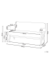 Beliani 2-Sitzer Sofa TAMRE in Schwarz/Braun - (W) 148 x (H) 79 x (L) 78 cm