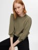 SELECTED FEMME Bluse locker geschnitten Rundhalsausschnitt in Olive